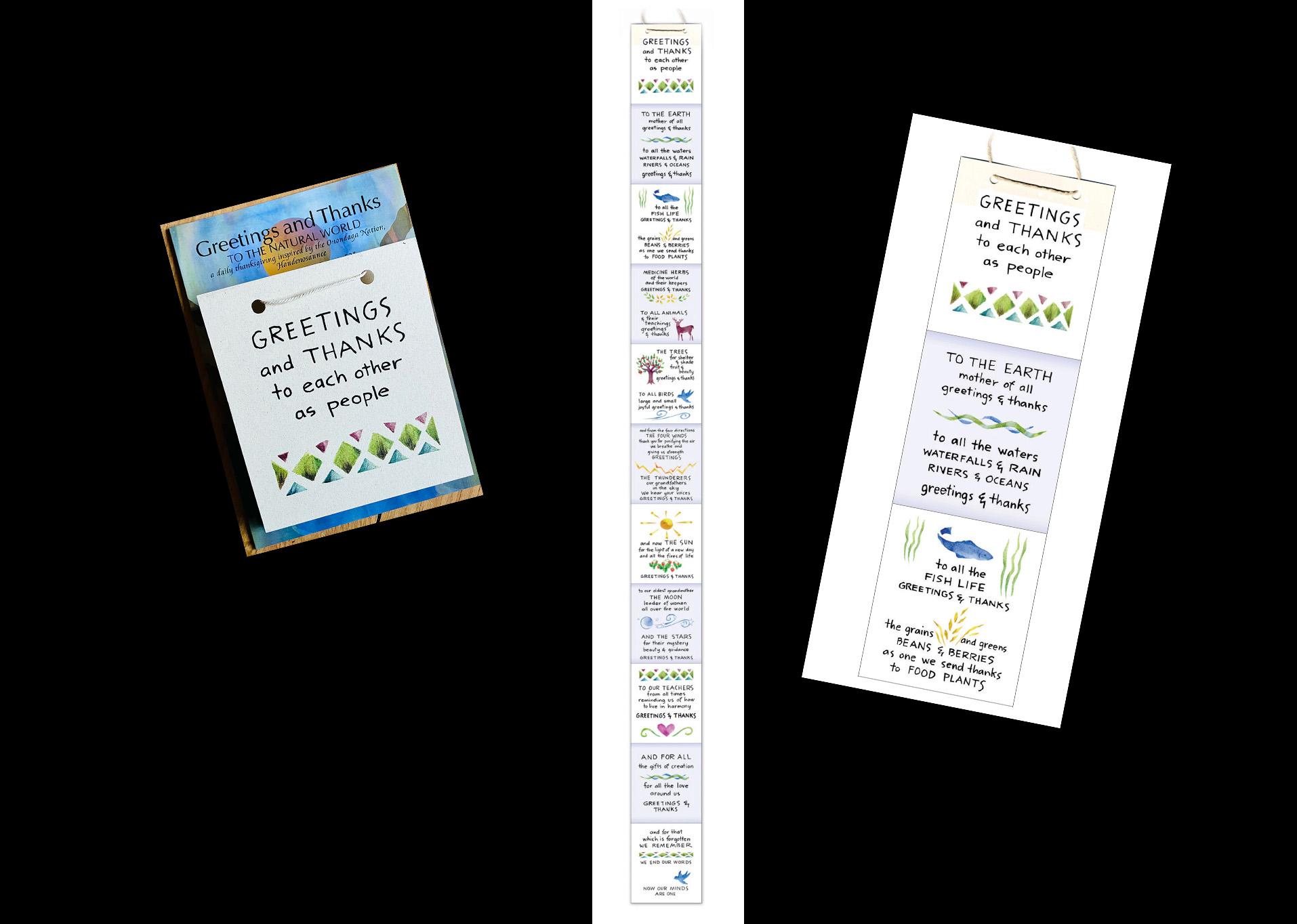 Greeting and Thanks accordion poster